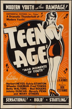 Modern Youth on the Rampage Teen Age Mad Moments of Youth Vintage Theater Poster